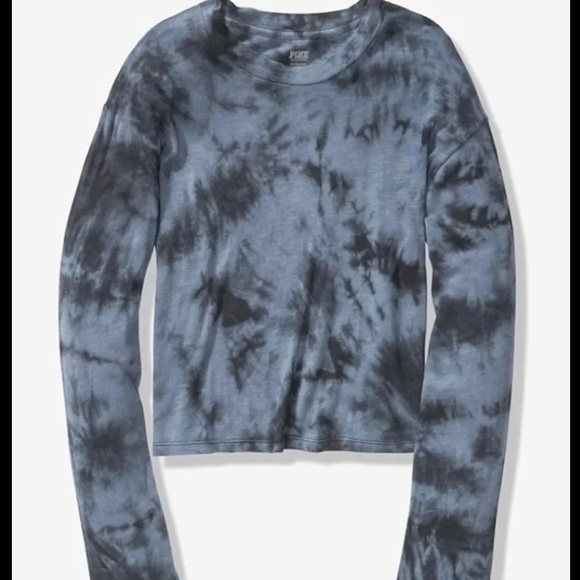 NWT VS PINK Long Sleeve Cropped Tee LARGE - Picture 2 of 11